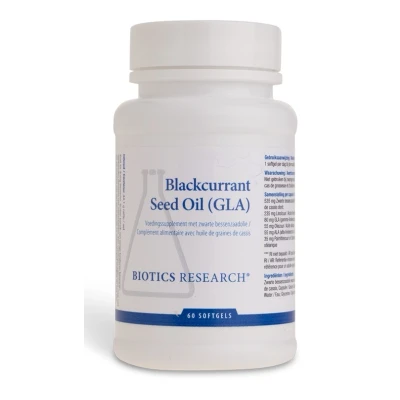 Afbeelding van Biotics Blackcurrant Seed Oil (GLA) Softgels 60CP