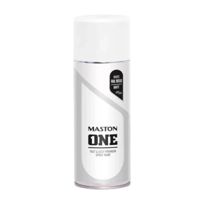 Afbeelding van Maston ONE spuitlak mat wit (RAL 9010) 400 ml