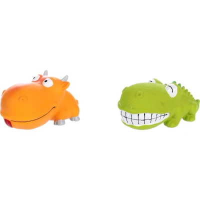 Afbeelding van Flamingo Dundee Speelgoed Honden Hs Latex Krokodil Multi 17cm Assortiment 1st 131302