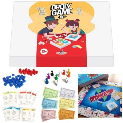 Afbeelding van Maak Uw Eigen Opoly Spel (Leeg Spelbord, Box &amp; Accessoires)