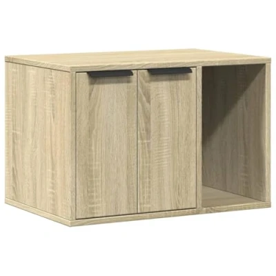 Afbeelding van vidaXL Kattenbakkast 60x40x40 cm bewerkt hout sonoma eikenkleurig