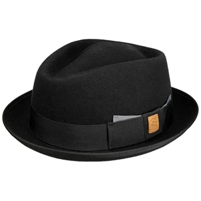 Afbeelding van Stetson Maitland Diamond x The Feebles Hoed Dames/Heren outdoor vilthoed met ripsband voor Herfst/Winter,Lente/Zomer L (58 59 cm) zwart