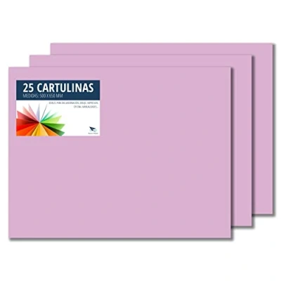 Afbeelding van Raylu Paper® 50 x 65 cm, 25 stuks, 180 g/m², ideaal voor knutselwerk, kantoor, tekenen, papyroflex (paars)