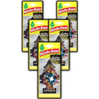 Afbeelding van Wunder Baum Autogeur luchtverfrisser geurboom geuren 5 stuks + stift light tribe (Supernova)