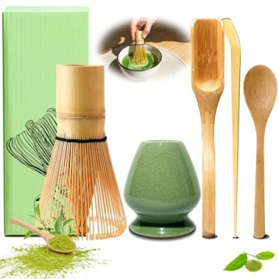 Afbeelding van matcha garde, 5 stuks, set, matcha, bamboe, garde voor de traditionele theebereiding