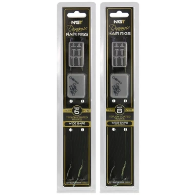 Afbeelding van NGT Dynamic Twin Pack Sze 6/8 Barbless Karper onderlijn