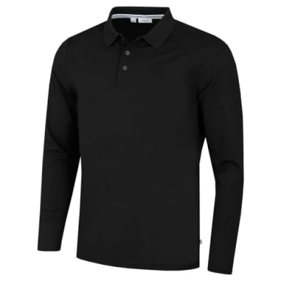 Afbeelding van Calvin Klein Heren Campus Golfpoloshirt lange mouwen Zwart XXXXXL
