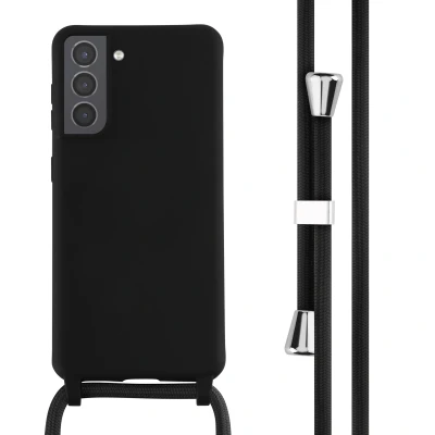 Afbeelding van Samsung Galaxy S21 Hoesje Siliconen en TPU (zacht) iMoshion Softcase/Koordhoesje/Backcover Zwart Telefoonhoesje