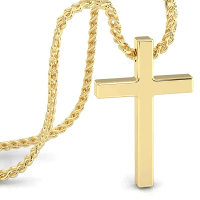 Afbeelding van SERASAR Roestvrijstalen Halsband Man [Lord] Goud 60cm Huwelijksgeschenken voor Mannen