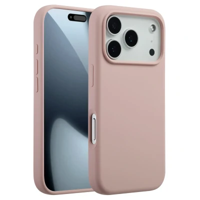 Afbeelding van Apple iPhone 17 Pro MagSafe Hoesje Siliconen en TPU (zacht) Accezz Softcase/Backcover Roze Telefoonhoesje