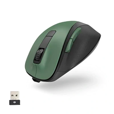 Afbeelding van Hama Optische Draadloze Muis 6 Knoppen Mw 500 Recharge Accu Ergo. Bosgroen