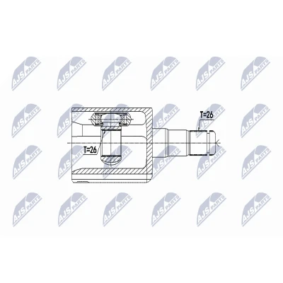 Afbeelding van Homokineet reparatie set, aandrijfas NTY NPW VV 084