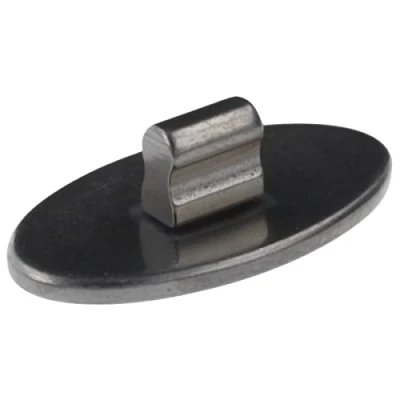 Afbeelding van 1 paar titanium neuspads (allergievrij) om te klikken, ovaal in 13 mm
