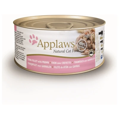 Afbeelding van Applaws natvoeding Tonijnfilet en garnaal 70 gr.