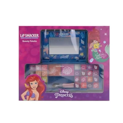 Afbeelding van Lip Smacker Princess Ariel Beauty Palette, Make up Cadeauset inclusief Kleurrijke Lipgloss, Glanzende Crèmes, Blush &amp; Bronzer voor Prinsessenlook, Accessoires Spiegel zijn Inbegrepen