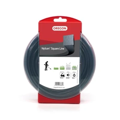 Afbeelding van Oregon Vierkante Nylium 109522E Heavy Duty Trimmerlijn voor droge vegetatie op rotsachtige grond, 3,0 mm x 40 m