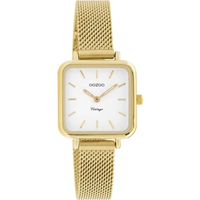 Afbeelding van OOZOO Vintage series goudkleurige horloge met metalen mesh armband C20263