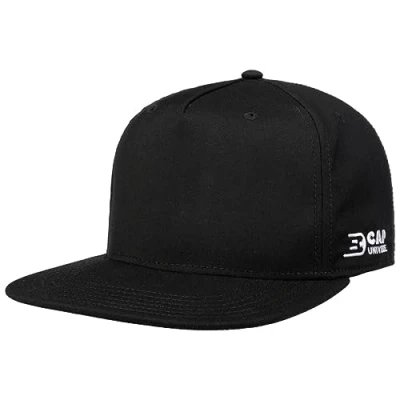 Afbeelding van CapUniverse Stage Pet Heren flat brim cap baseballpet snapback met klep voering voor Lente/Zomer One Size zwart