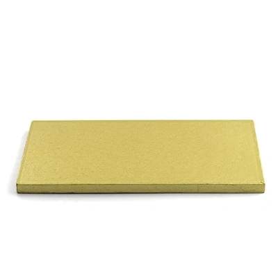 Afbeelding van Decora 0931710 Rechthoekige taartplaat goud cm 40 x 60 1,2 H