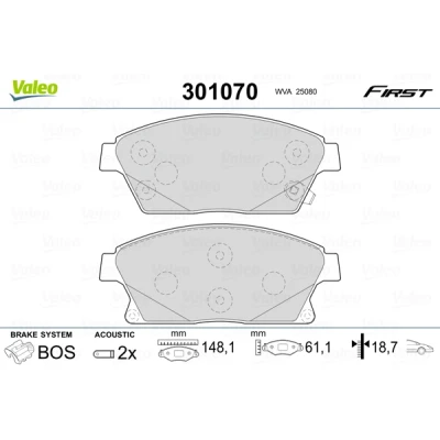 Afbeelding van Valeo Remblokset 301070