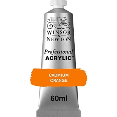 Afbeelding van Winsor &amp; Newton 8840459 Professionele acrylverf, hoge dekking, kunstenaarskwaliteit, lichtecht 60ml tube, Cadmium Orange