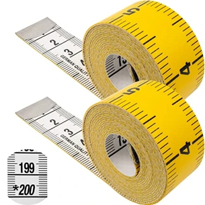 Afbeelding van rolmaat kleermaker, 2 stuks, universele met 200 CM totale lengte, in 1 en inch schaalverdeling, opmeten van kleding, lichaamsvet, rolmaat, meetlint