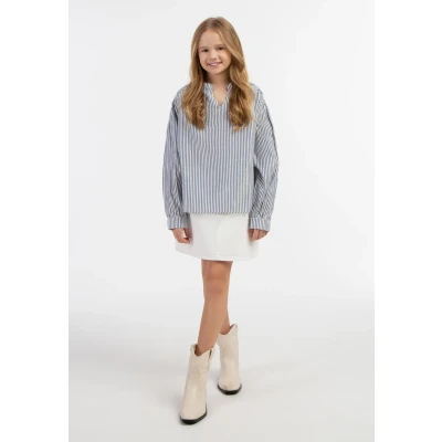 Afbeelding van Dreimaster MIMO Blouse voor kinderen, Maat: 116, Dunkelmarine streifen