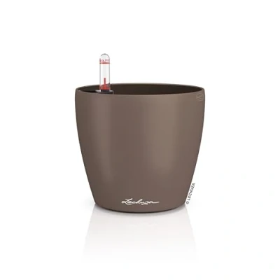 Afbeelding van LECHUZA CLASSICO Color 14 Plantenbak met bewateringssysteem ALL IN ONE set PON muskaat