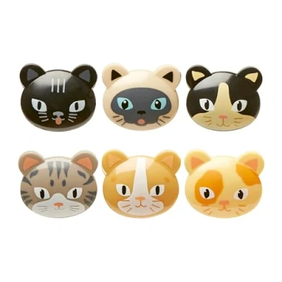 Afbeelding van Kat Bag Clips (set van 6) Kikkerland