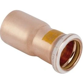 Afbeelding van Geberit mapress verloopsok gas recht 1 delig koper met hnbr afdichtring 42mm x 28mm schuifeind persmof 34625