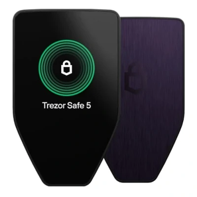 Afbeelding van Trezor Safe 5 Crypto Hardware Wallet met Beveiligingselement en Wachtwoordzin, Helder Touchscreen, Haptische Feedback, Bitcoin Beveilging, Ondersteunt 1000 Munten&amp;Tokens (Violet Ore)