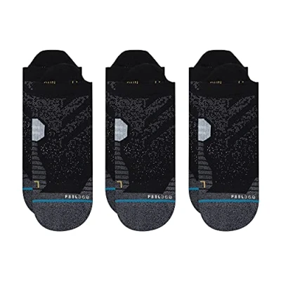 Afbeelding van Stance Run Tab ST 3 Pack Performance Sokken Multi, Zwart, S