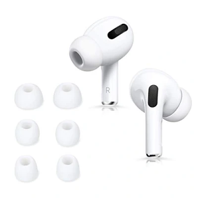 Afbeelding van kwmobile 6x cover voor in ear oortjes geschikt Apple Airpods Pro 2 / 1 Vervangende oordopjes van siliconen wit 3 maten