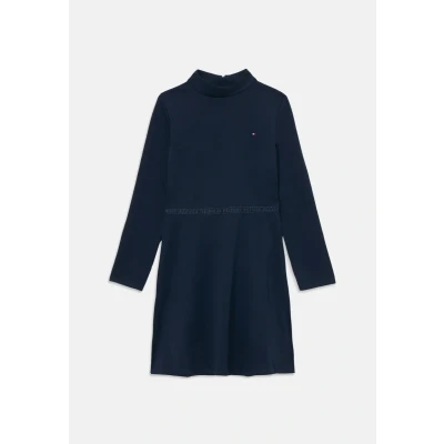 Afbeelding van Tommy Hilfiger Essential Skater Dress Jerseyjurk voor kinderen, Maat: 86, Dark night navy