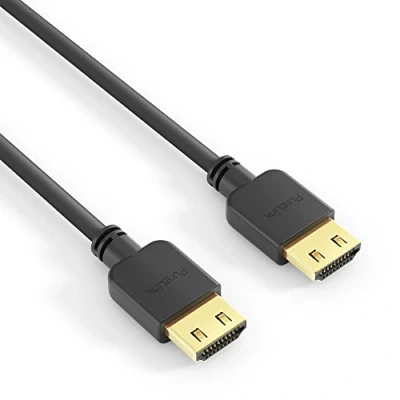 Afbeelding van PureLink PI0500 020 High Speed HDMI verbindingskabel (4K UltraHD (2160p), Ethernet, 18Gbps), A mannelijke naar connector, gecertificeerd, halogeenvrij, ultraplat, 2,00m, zwart