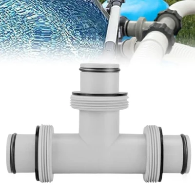 Afbeelding van T stuk Zwembadslangverbinder, diameter 38 mm: 3 weg zwembadslangconnector, zwembadslang verbindingsstuk mm, zwembadslangverbinderverlenging, zwembadslangadapter voor Intex Bestway Coleman