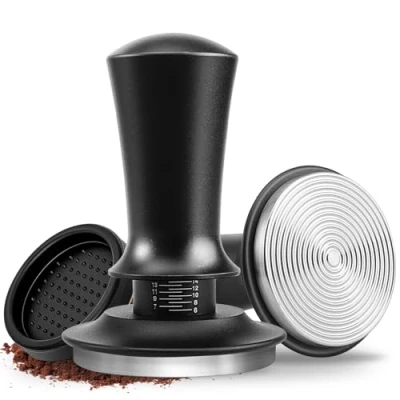 Afbeelding van hicoosee koffietampper, 58 mm, manipulatie van de machine, instelbare diepte, espressomachine roestvrij staal voor koffiezetapparaat