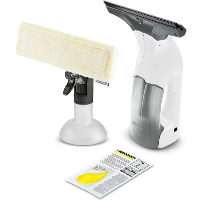 Afbeelding van Kärcher WV 1 accu raamwisser Looptijd 25 min. Incl. sproeifles in microvezeldoek Rubberen zuigstrip Vuilreservoir 100 ml Lithium ion