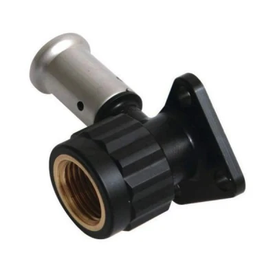 Afbeelding van Henco muurplaat Ø16x1/2&quot; pers x binnendraad Laag (40mm). Artikelnr: 2PK 1604KBP