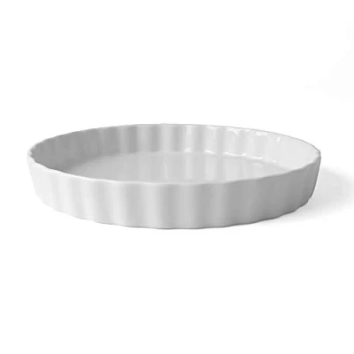 Afbeelding van Holst Porzellan Quichevorm/taartvorm 25 cm rond, porselein, wit