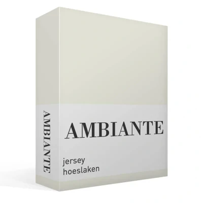 Afbeelding van Hoeslaken 2 Persoons 140x200 Ambiante Jersey Off White