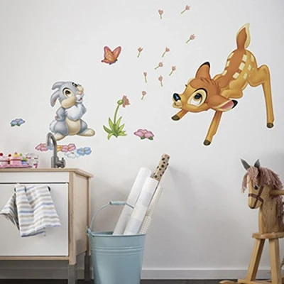 Afbeelding van Komar Wandfolie Bambi 50x70 cm (breedte x hoogte), zelfklevende wandtattoo (17 delig)