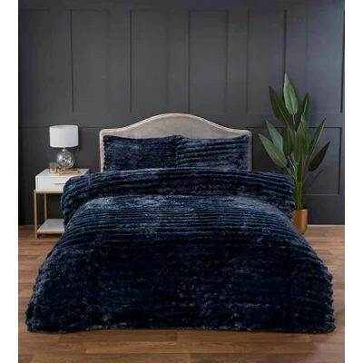 Afbeelding van Rabbit Faux Fur dekbedovertrek Antraciet tweepersoons 200 x cm + 50 75