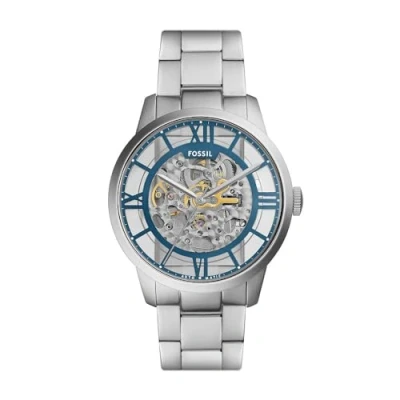 Afbeelding van Fossil Townsman Automatic Watch Horloge silvercoloured, Heren, Maat: One Size, Silver coloured