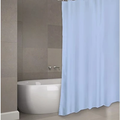 Afbeelding van MSV Cotexsa by Premium Antischimmel textiel douchegordijn antibacterieel, wasbaar, 100% waterdicht, met 12 douchegordijnringen polyester, Uni&quot; 180x200cm Made in Spain (blauw)