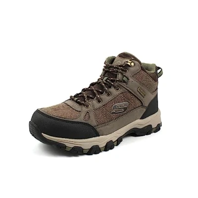 Afbeelding van Skechers Selmen Melano Veterboots, Heren, Maat: 45, Chocolate Leer en textiel