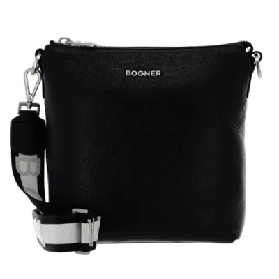Afbeelding van Bogner Leren Schoudertas Andermatt Flavia Shoulderbag Black Zwart