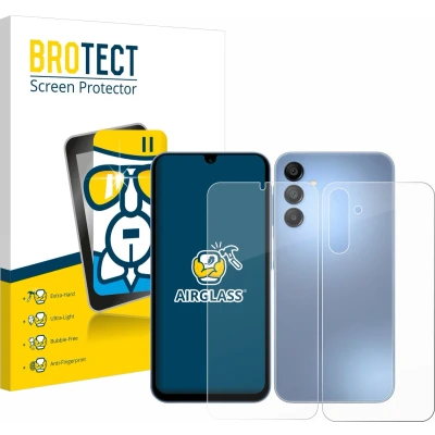 Afbeelding van BROTECT Screenprotector voor Samsung Galaxy A15 (Voor+Achter) Folie Beschermfolie Beschermglas transparant