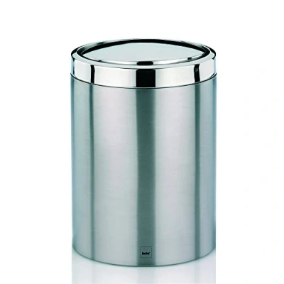 Afbeelding van Prullenbak Kela Ano Swing 7L Silver Matt