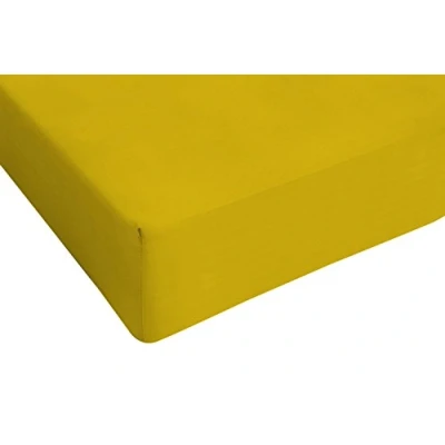 Afbeelding van Max Color Bedlaken met hoeken, 25 cm, mosterd, 2 zits
